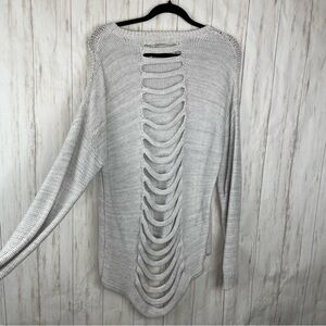 Stitches and Stripes gray open back sweater XL